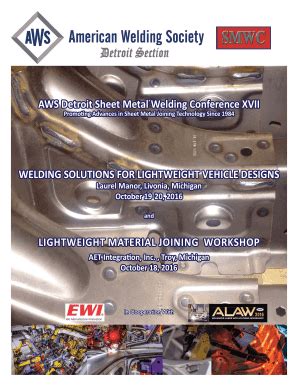 aws detroit sheet metal welding conference|AWS Detroit section windsor.